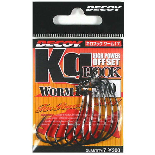Decoy, Крючки офсетные KG Hook Worm 17, №1/0 крючки офсетные decoy worm 17 3 0 7шт