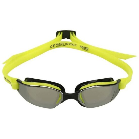 Очки для плавания Phelps Xceed зеркальные линзы, оправа: желтый/черный