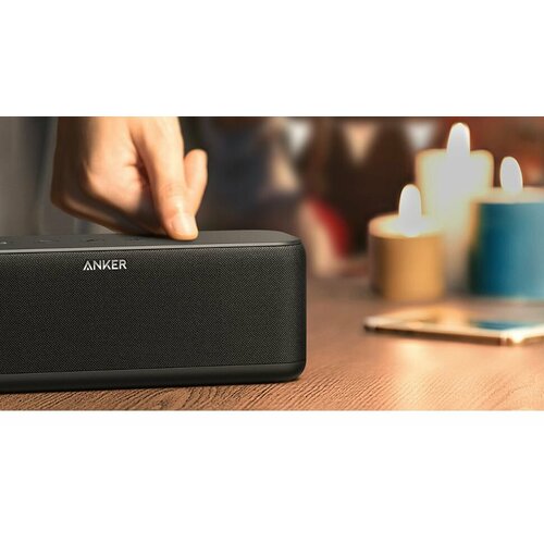 Колонка портативная широкополосная ANKER, блютуз колонка акустическая SoundCore Boost, IPX7, 20W, BassUp, черный