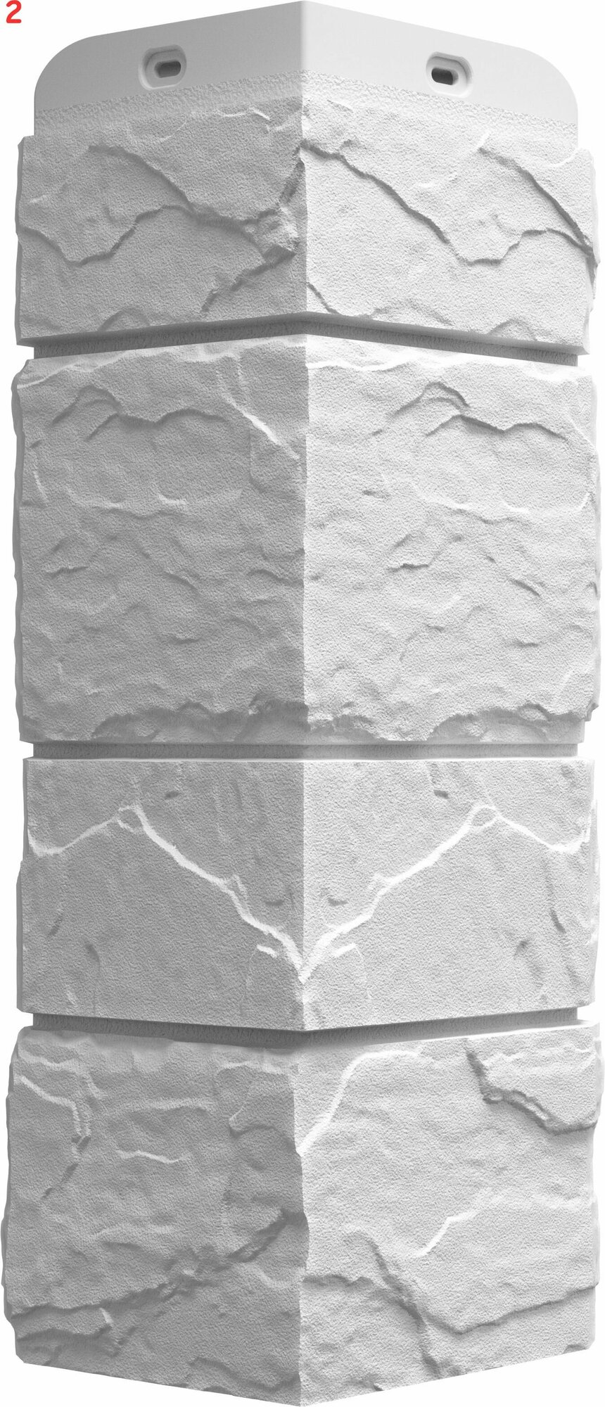 Угол Dacha слоистый камень 406x19.5 мм белый (2 шт.)