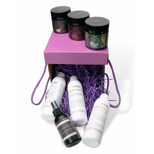 Hebea Gift Box - подарочный набор для ухода за волосами 7 средств