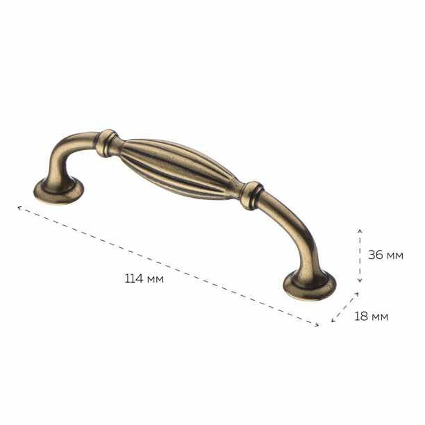 Ручка-скоба мебельная RS-113 C=96 мм оксидированная бронза - фотография № 2