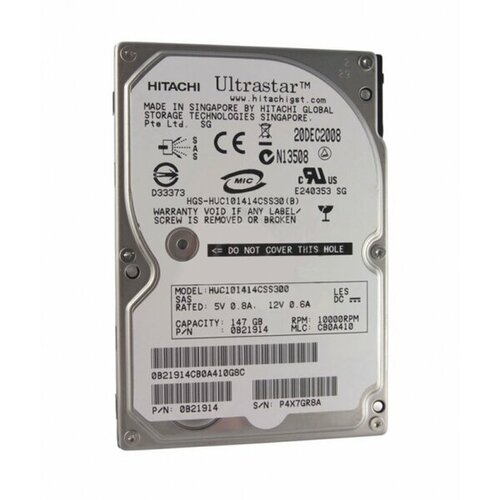 Жесткий диск Hitachi HUC101414CSS300 146Gb SAS 25 HDD 1299500₽