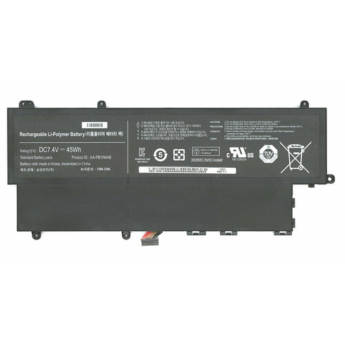 аккумулятор для ноутбука samsung 530u3b 530u3c aa pbyn4ab 7 4v 6000mah Аккумулятор AA-PBYN4AB для ноутбука Samsung 530U3B 7.4V 45Wh (6000mAh) черный