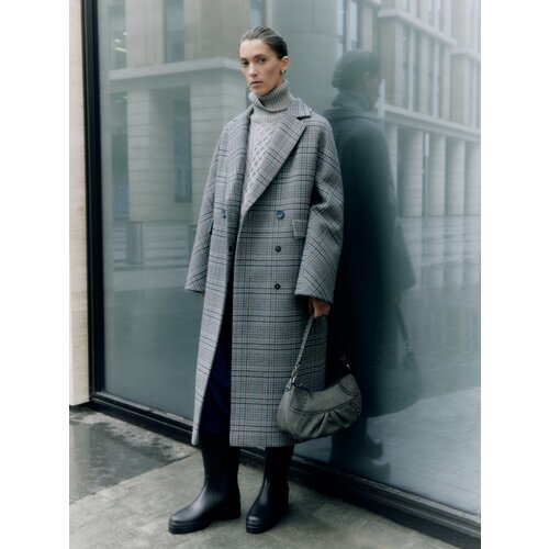 Пальто Pompa, размер 48/170, серый пальто pompa размер 48 170 серый