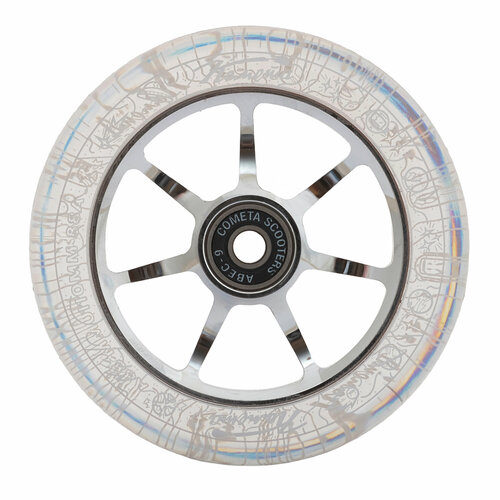 фото Колесо д/сам. комета старт 120/30 прозрачный / хром