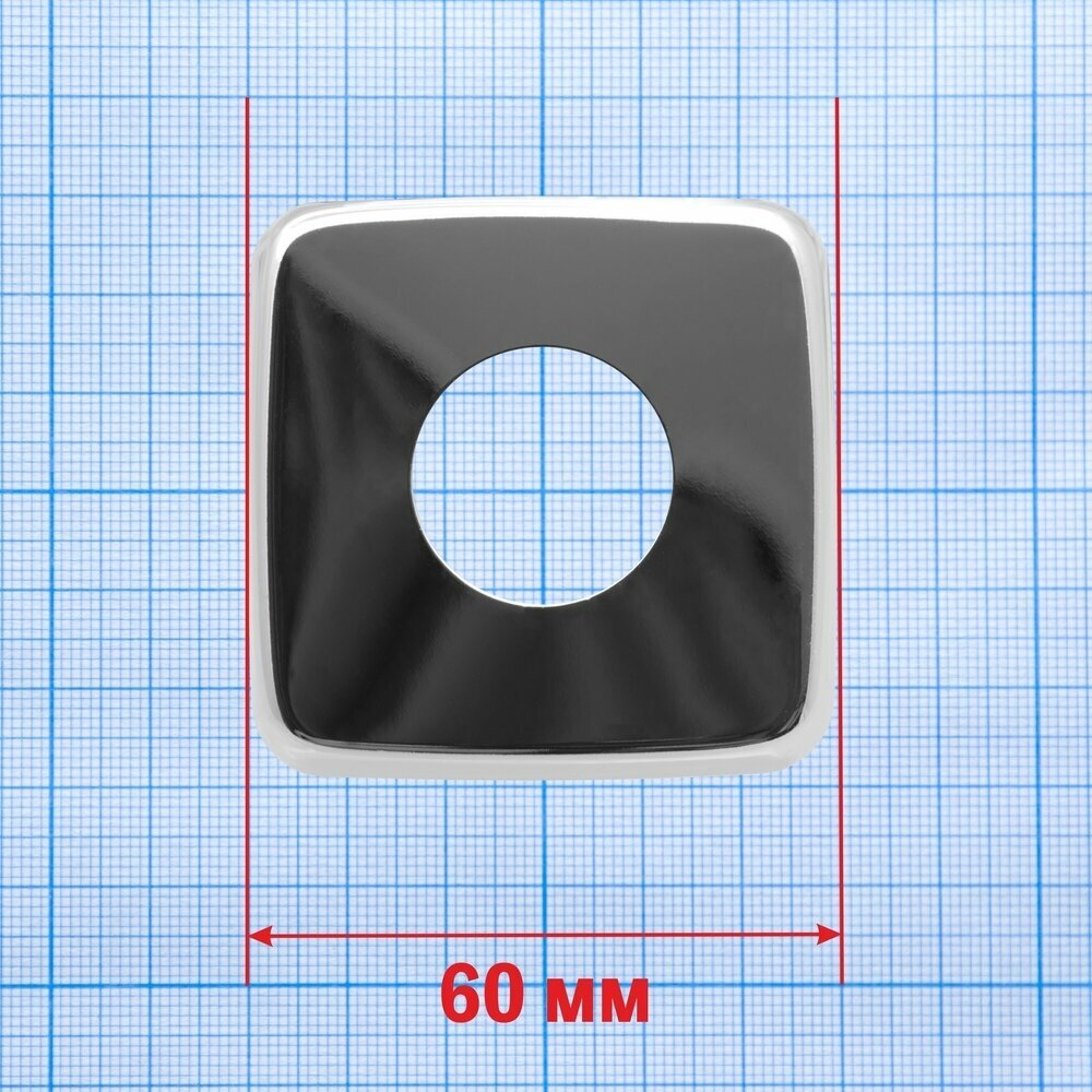 Чашка декоративная для смесителя (отражатель) 3/4" (60х26х7 мм) квадрат (хром)