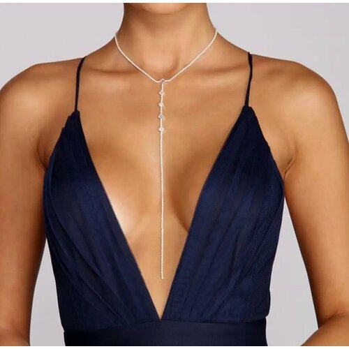 Колье Azimut C.O. Jewelry AND Accessories, циркон, длина 35 см, золотой