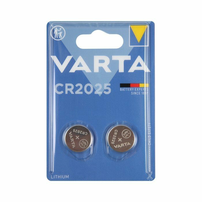 Батарейка литиевая Varta ELECTRONICS CR 2025 набор 2 шт (комплект из 3 шт)