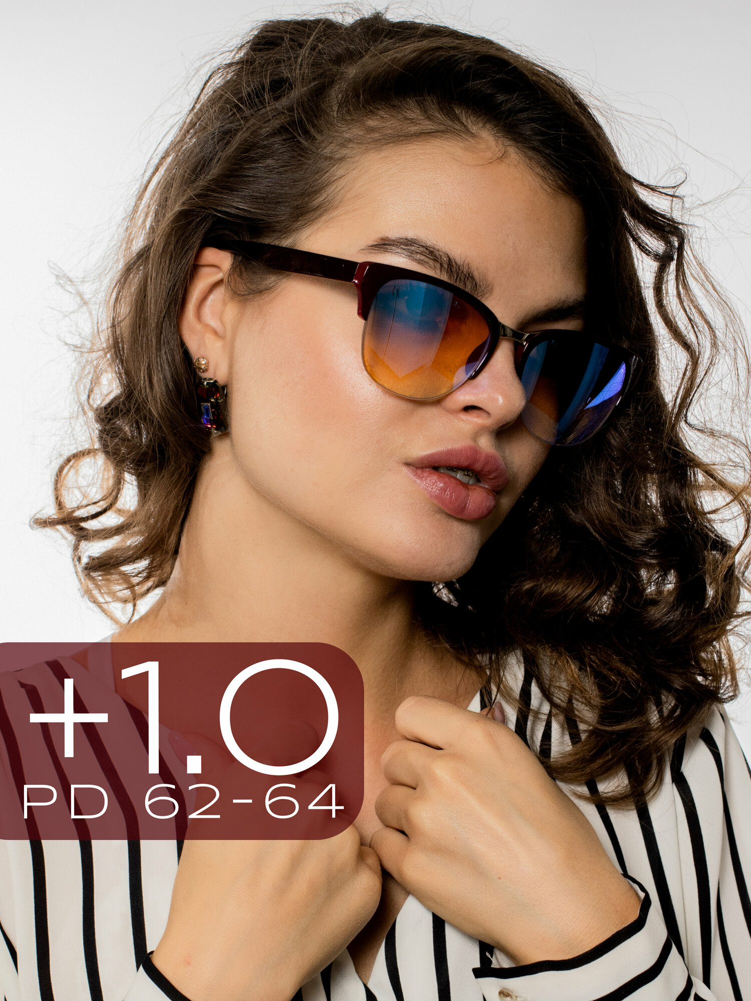 Готовые очки для чтения с диоптриями +1.0 / Женские корригирующие очки +1,0