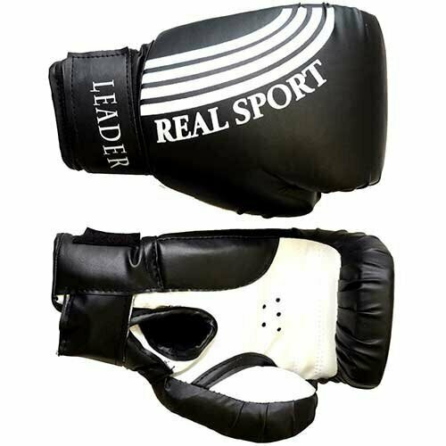 Перчатки боксёрские REALSPORT Leader 12, чёрный