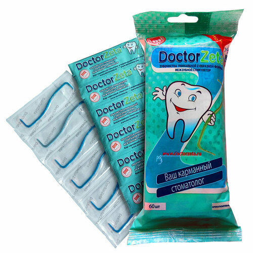 Зубочистки Доктор Зета. 1 упаковка. 60 шт.