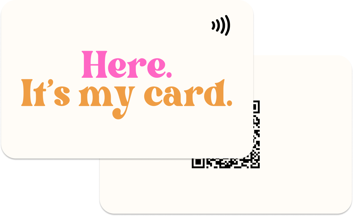 NFC-визитка "Here It's my card"