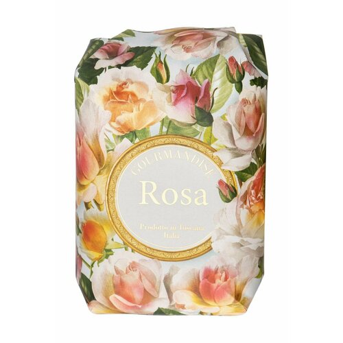 Натуральное мыло с ароматом розы Gourmandise Savon Parfume Rosa