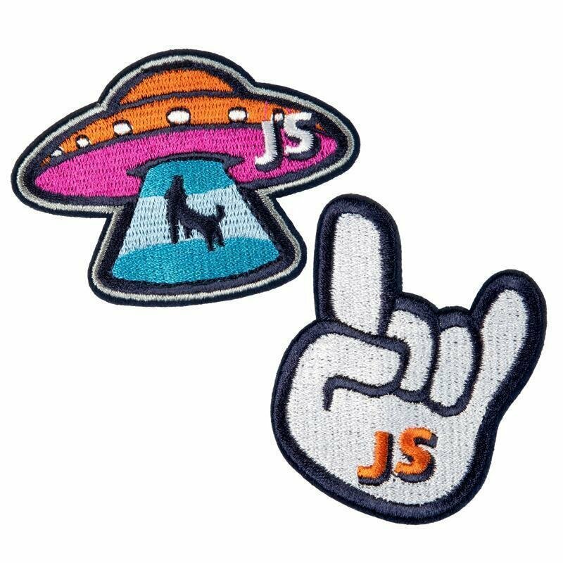 Joyser два шеврона на кнопках Walk Patches (НЛО, рок) для шлейки (2 шт.) - фото №6