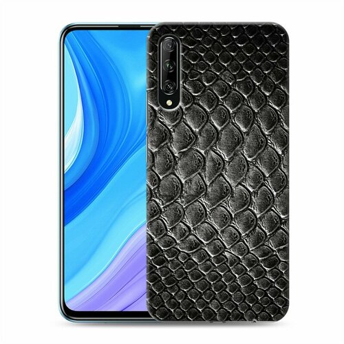 Дизайнерский силиконовый чехол для Huawei Y9s Кожа змей дизайнерский вертикальный чехол книжка для iphone 13 mini кожа змей