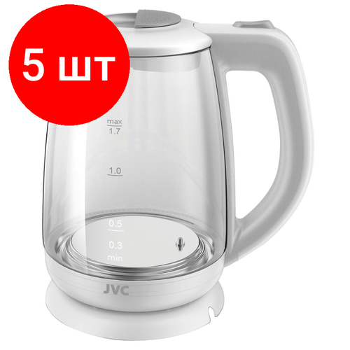 Комплект 5 штук Чайник JVC JK-KE1518 боросиликатное стекло 576900₽