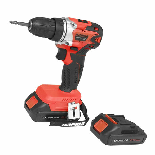 Дрель-шуруповерт аккумуляторная парма ДША-02-20212Li 0202100016 2х2 Ач 449200₽