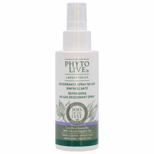 PHYTO LIVE Дезодорант Спрей без газа Освежающий с ирисом и органическим овсом