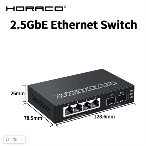 Ethernet-коммутатор 25GbE 4 порта сетевой коммутатор 2500 Мбитс 2 порта слот 10G SFP 699000₽