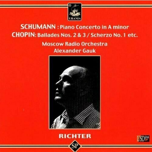 audio cd schumann piano works richter AUDIO CD Schumann, Piano Concerto; Chopin, Ballades 2 & 3; Scherzo #1 - Richter. 1 CD