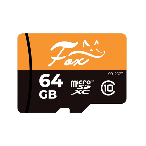 Карта памяти Fox microSD XC Class10, 64Гб карта памяти 64гб