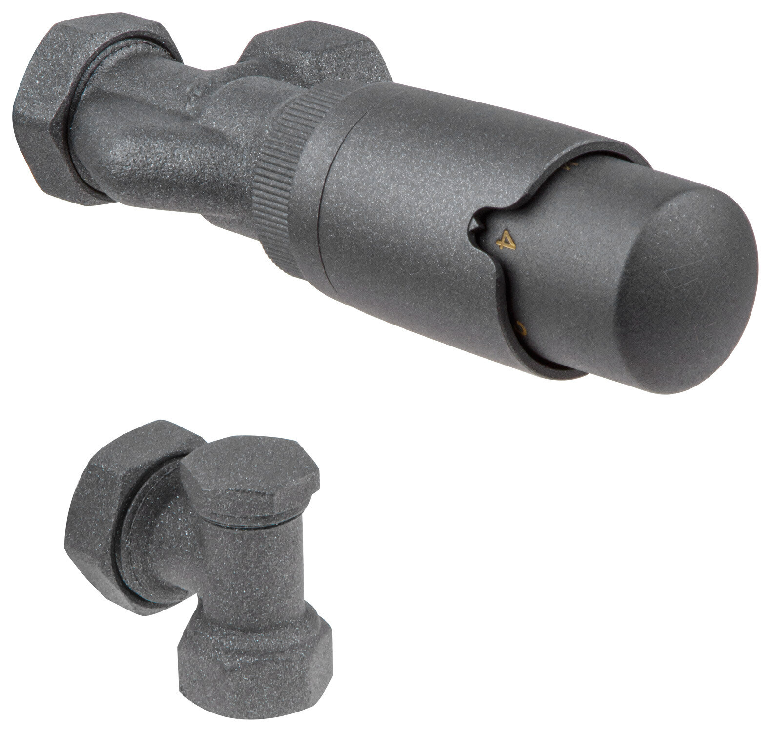 Комплект кранов для радиаторов 1/2" осевой Серый AV Engineering (AVE32012G) — фото 1