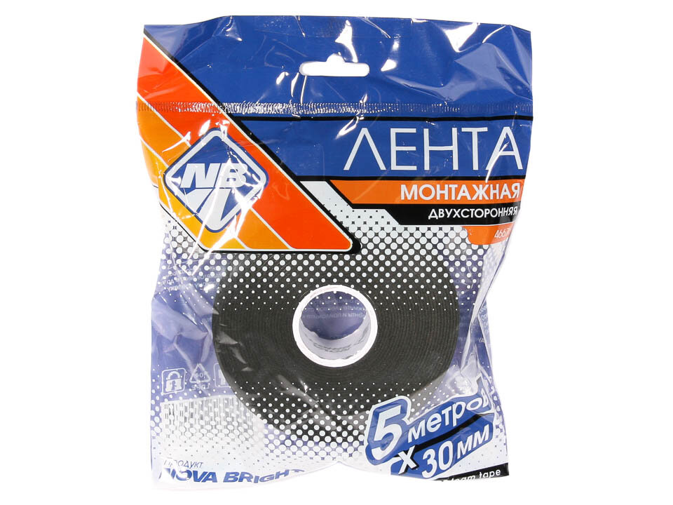 фото Скотч "Nova Bright" 2-х сторонний (30мм*5м)