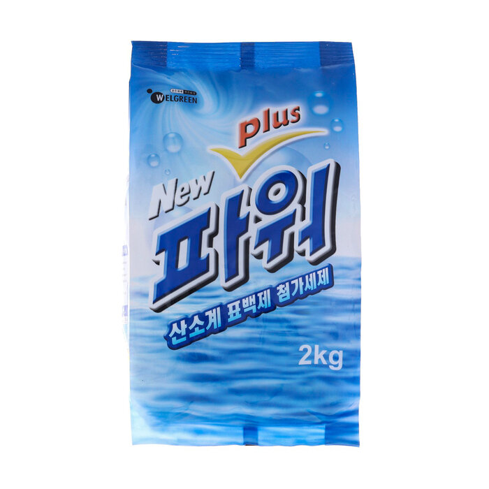 фото Welgreen New Power Plus Стиральный порошок для белого белья ферментный с отбеливателем 2 кг в мягкой упаковке