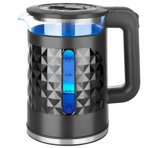 Электрический чайник 23 л 2000 Вт с подсветкой черный 240000₽