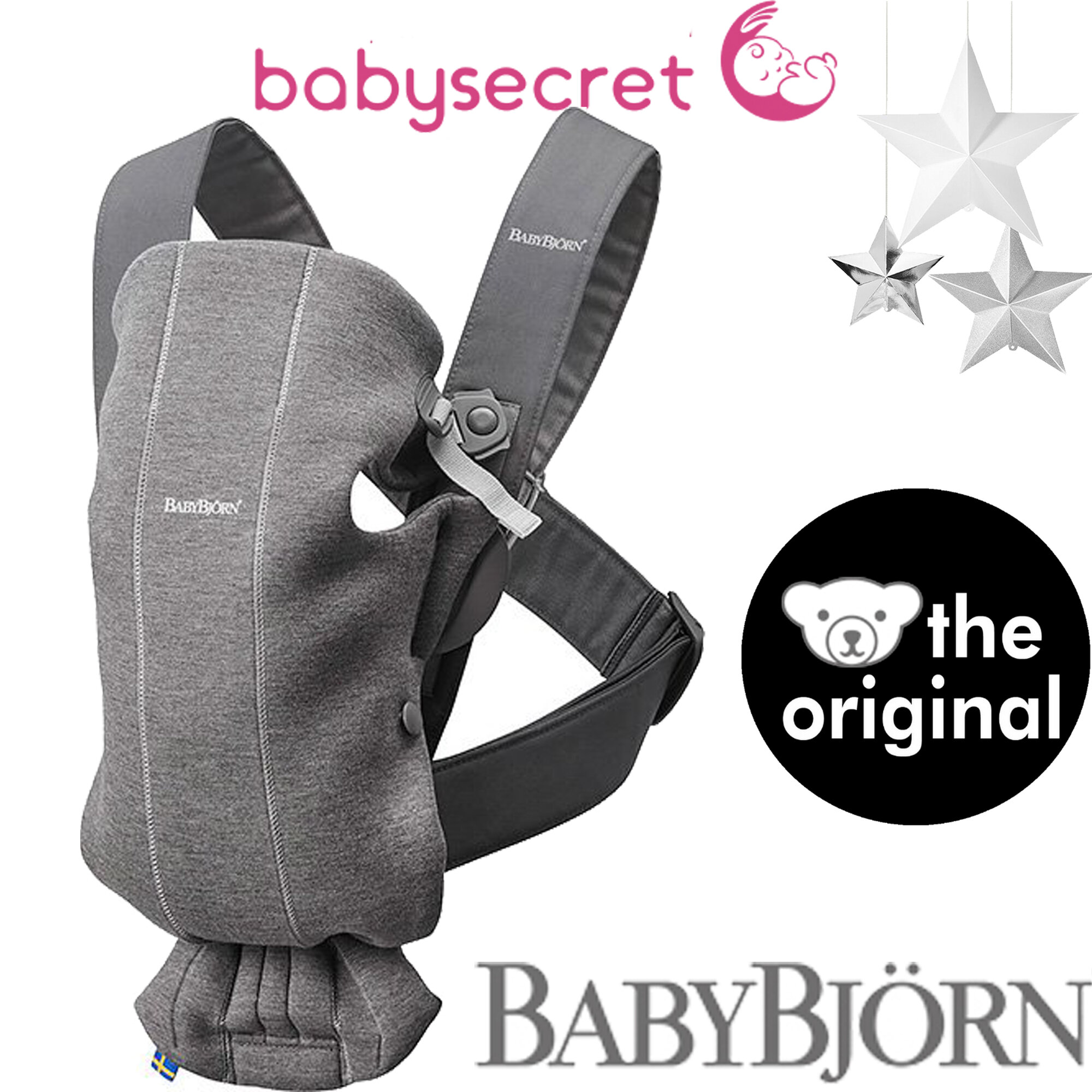 Рюкзак-Кенгуру для новорожденных BabyBjorn Mini 3D Jersey 0210.84 (dark grey)