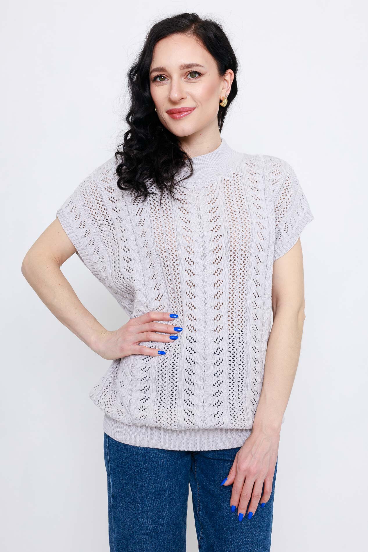 Жилет KHAN Cashmere, размер L, светло-серый