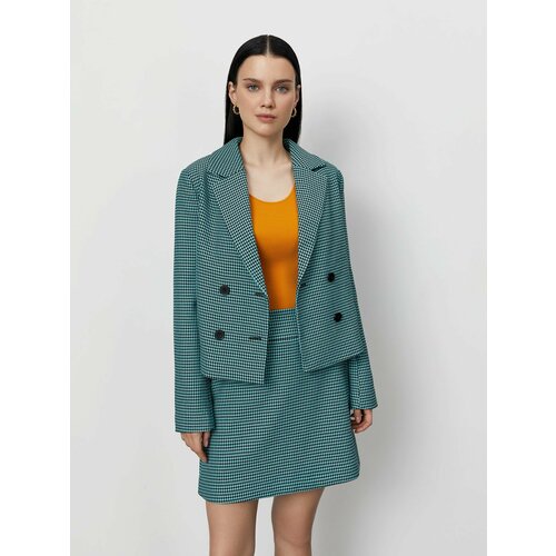 фото Юбка just clothes, размер 48, бирюзовый