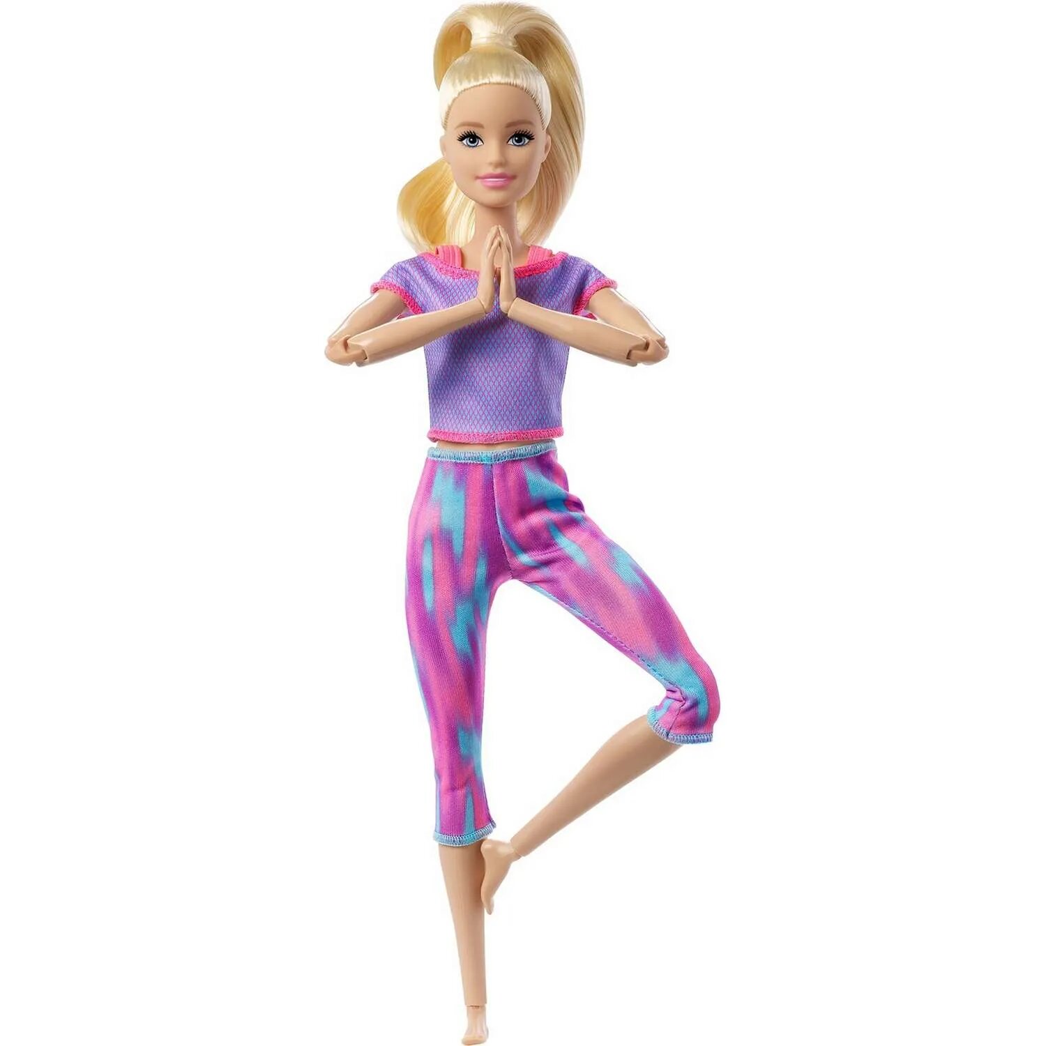 Кукла Barbie Безграничные движения Блондинка в серой футболке - фото №15