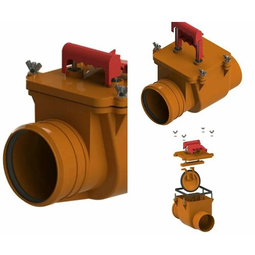 Обратный клапан ПП 110 кирп. ТП-85.100 28645