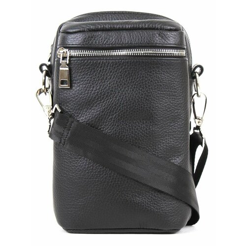 Сумка планшет Медведково, фактура гладкая, черный