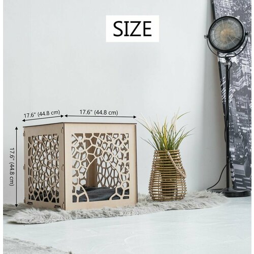 Домик для кролика кошек Лежак деревянный для животных 2218₽