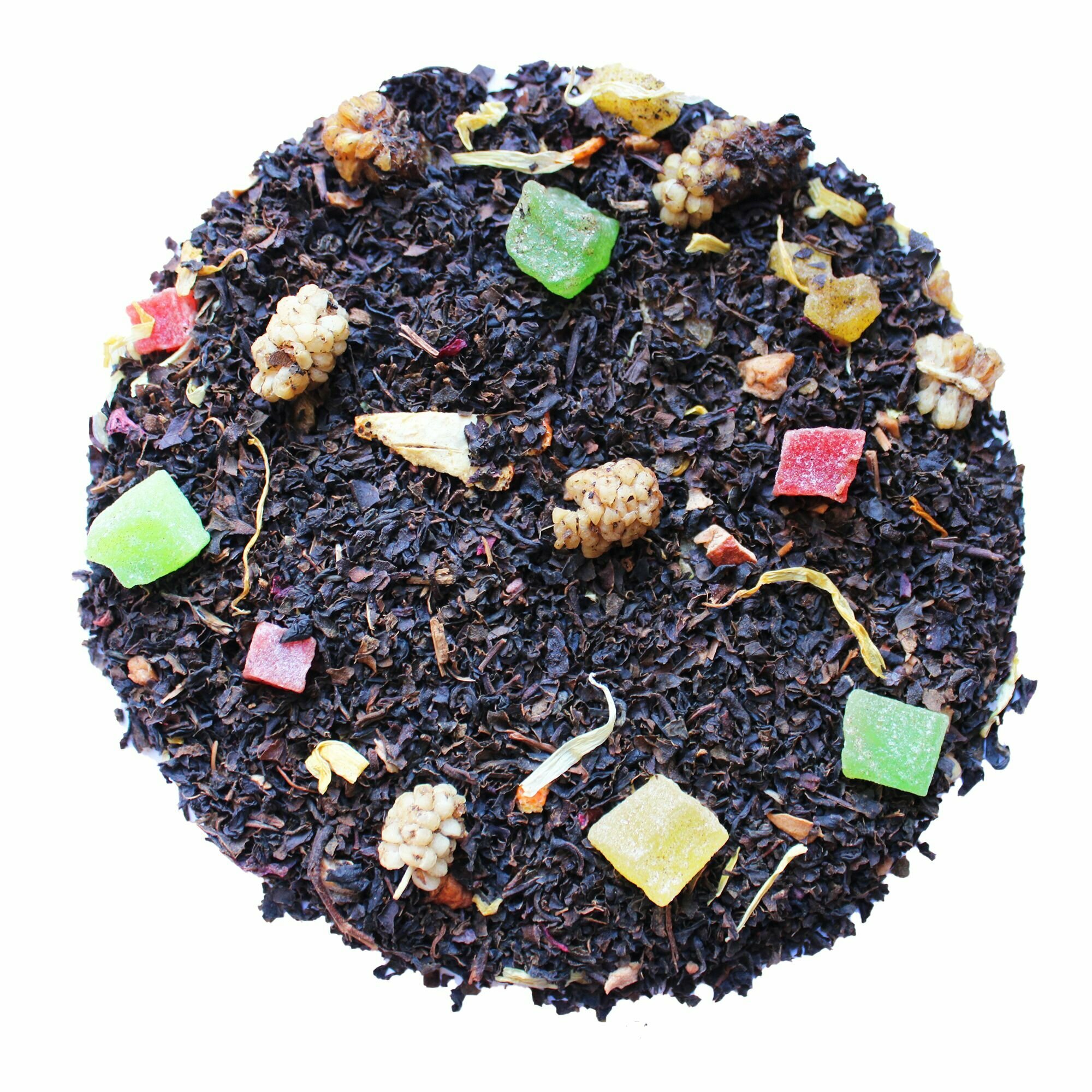 Чай черный листовой 250гр с добавками Фруктовая Карамель