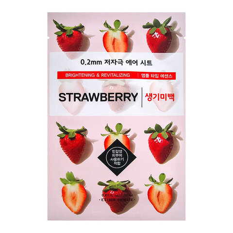 Маска с экстрактом клубники Etude House 0.2 Therapy Air Mask Strawberry - фото №13