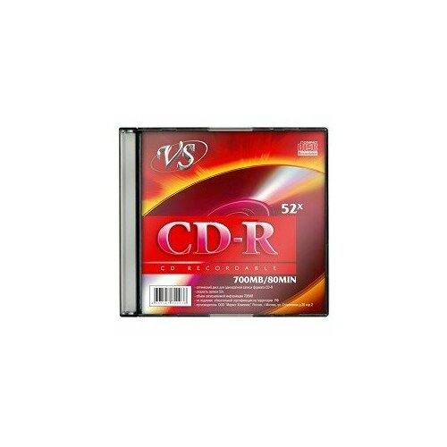 Vs Диски CD-R 80min, 52x, Slim Case 620038