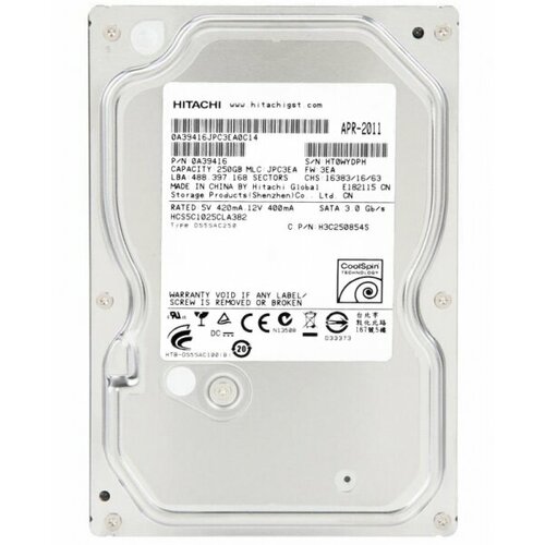 Жесткий Диск Hitachi 0A39416 250Gb SATAII 3,5