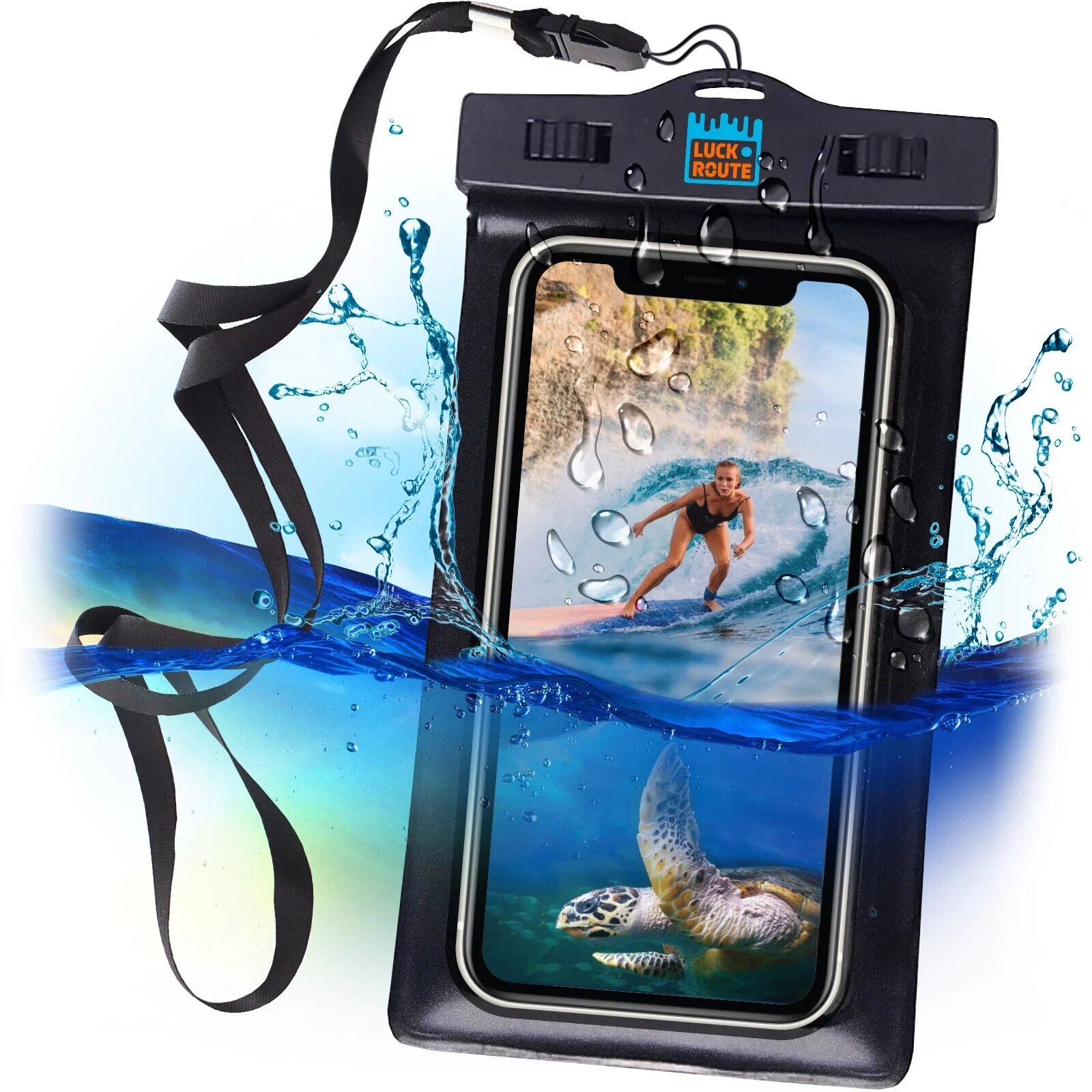 фото Чехол для телефона Luckroute Dry Pouch до 6,7" универсальный, водонепроницаемый, черный