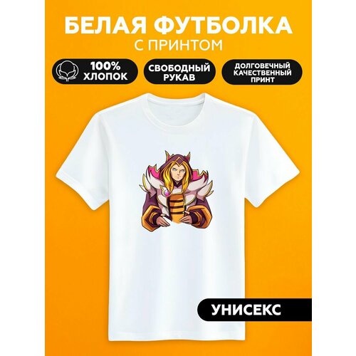 Футболка персонаж из игры dota 2 инвокер, размер XL, белый