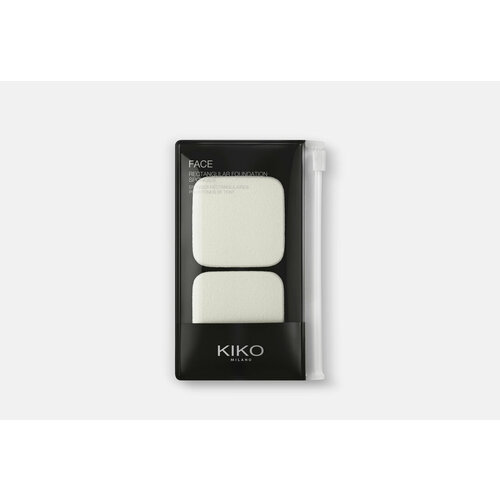 Спонж для жидкой, кремовой и спрессованной тональной основы KIKO MILANO, RECTANGULAR FOUNDATION SPONGES 2шт