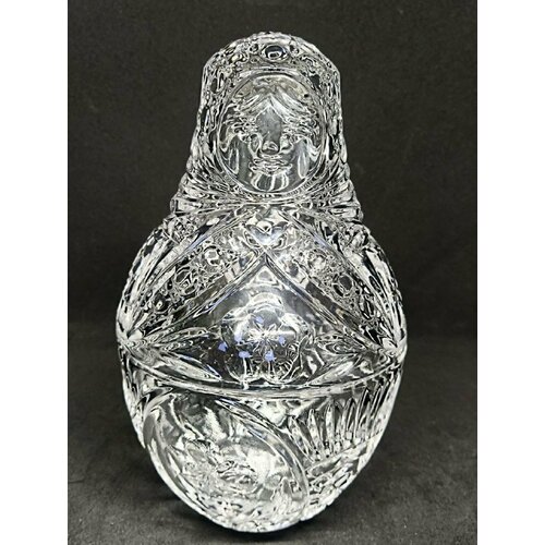 Хрустальная конфетница матрешка 1555₽