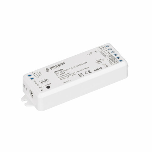 INTELLIGENT ARLIGHT Диммер SMART-PWM-102-72-SH-PD-SUF (12-36V, 2x5A, TUYA BLE, 2.4G) (IARL, IP20 Пластик, 5 лет) контроллер arlight 034501 smart tuya