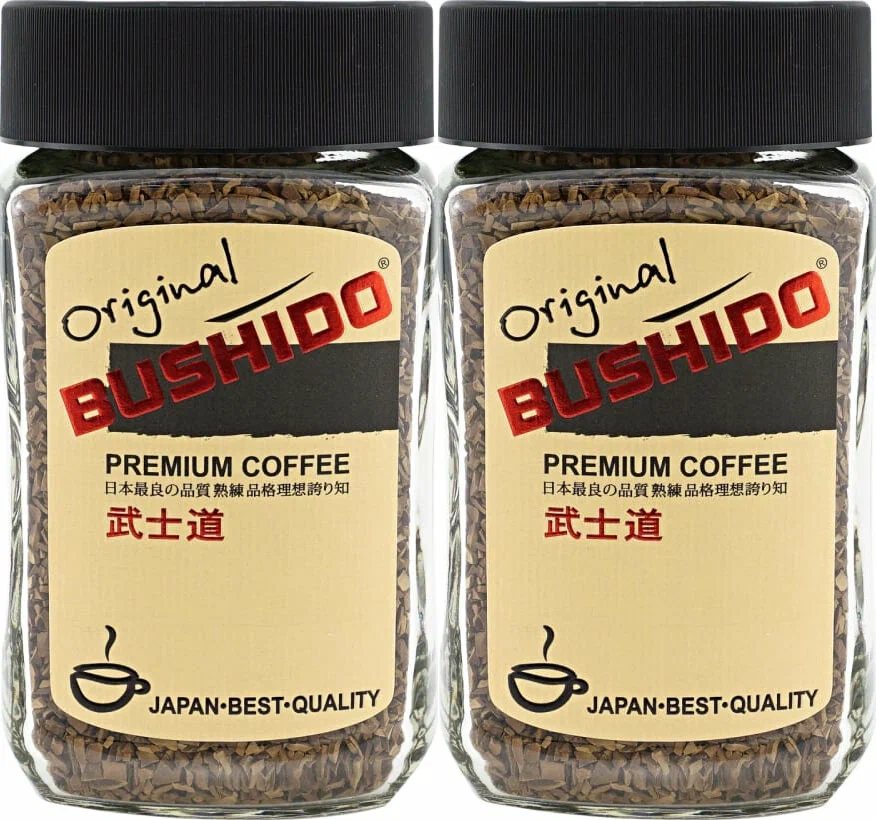 Кофе растворимый Bushido Original, стеклянная банка, 100 г х 2 шт