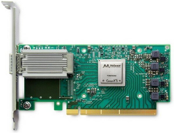Сетевой адаптер Mellanox MCX555A-ECAT ConnectX-5 VPI adapter card, EDR IB (100Gb/s) and 100GbE, single-port QSFP28, PCIe3.0 x16, tall bracke