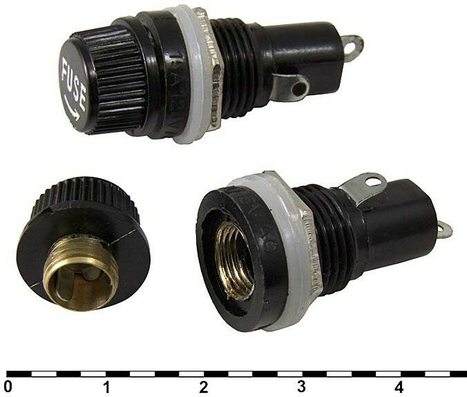 фото ZH254 for 5х20, Держатель предохранителя ZH254, 5х20 мм, огнестойкий