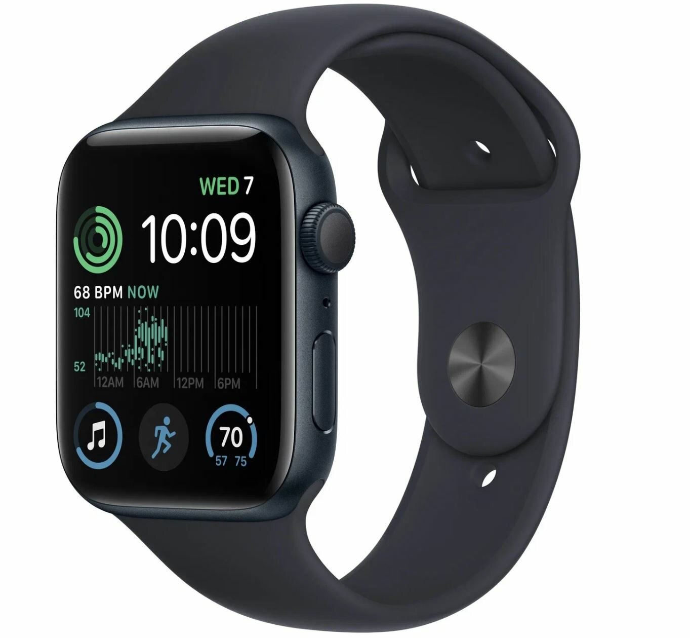 Умные часы Apple Watch Series SE Gen 2 2023 44 мм Aluminium Case GPS, midnight Sport Band